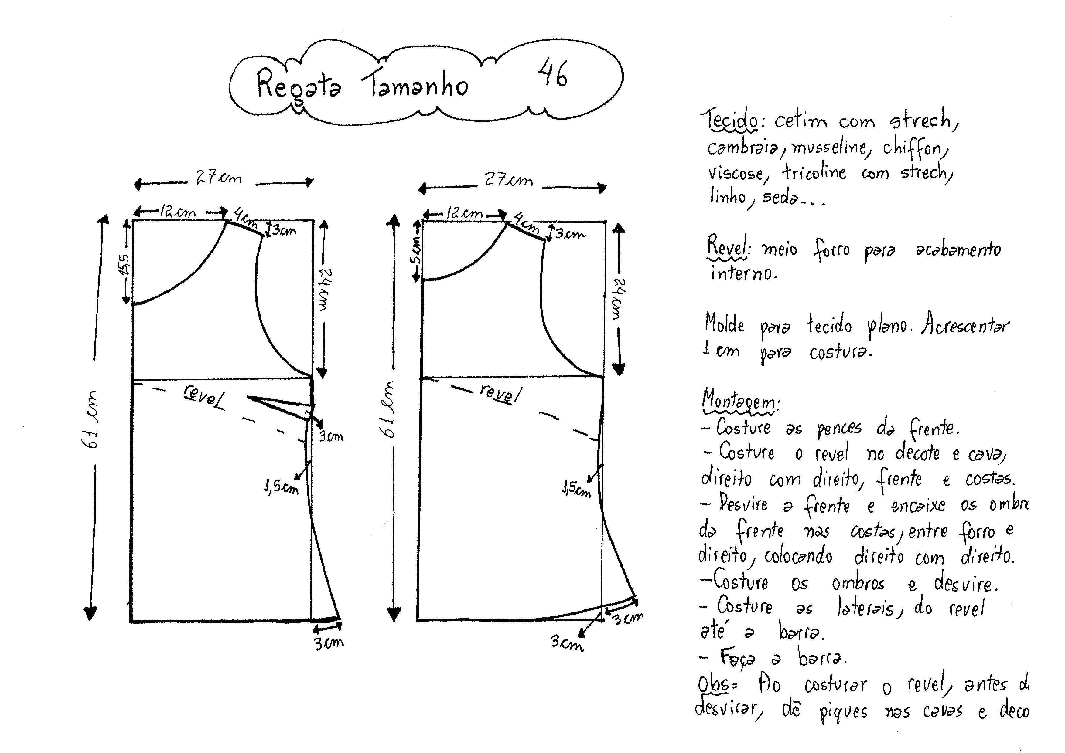 Regata B Sica Diy Molde Corte E Costura Marlene Mukai