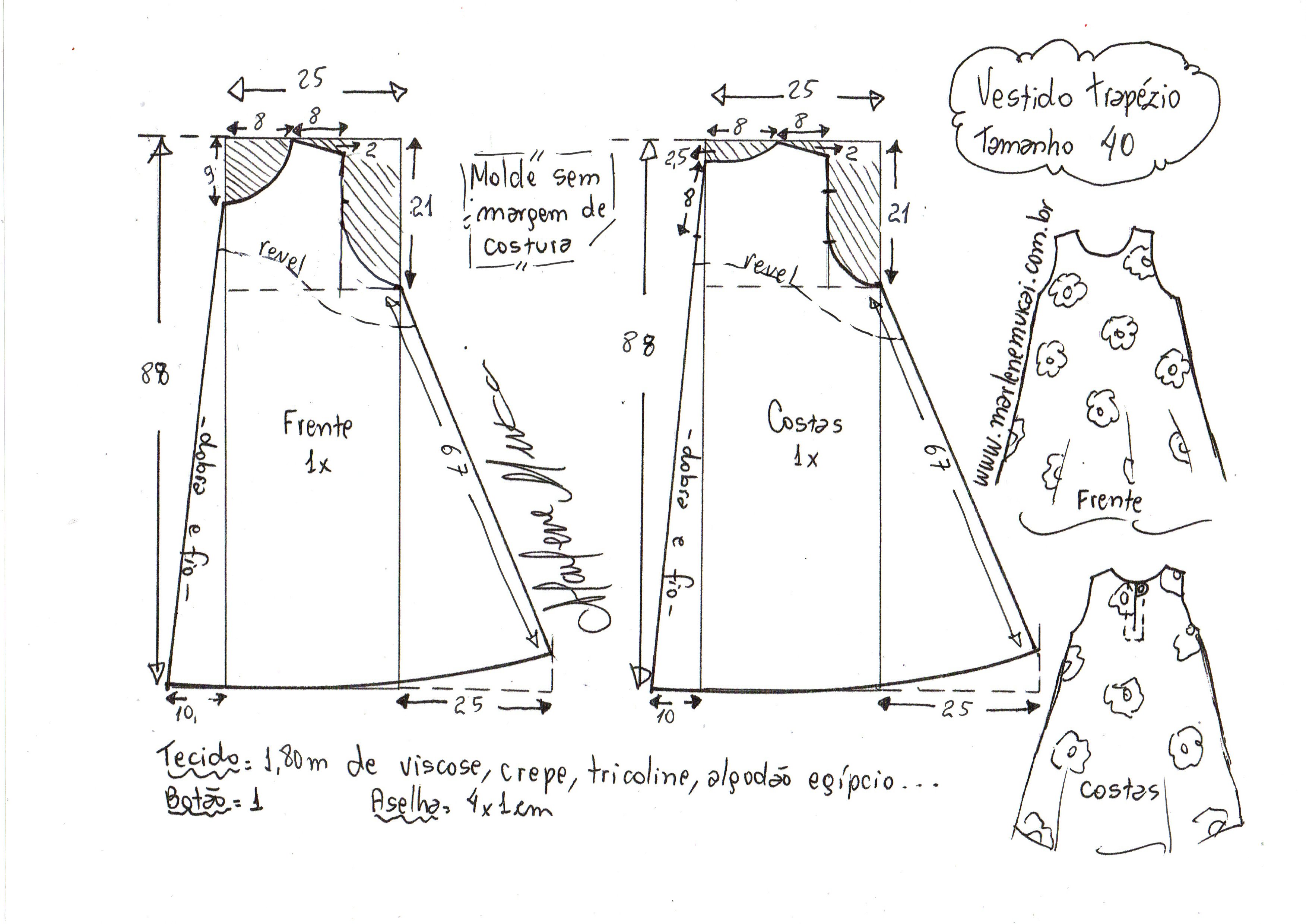 Vestido Trapezio 40