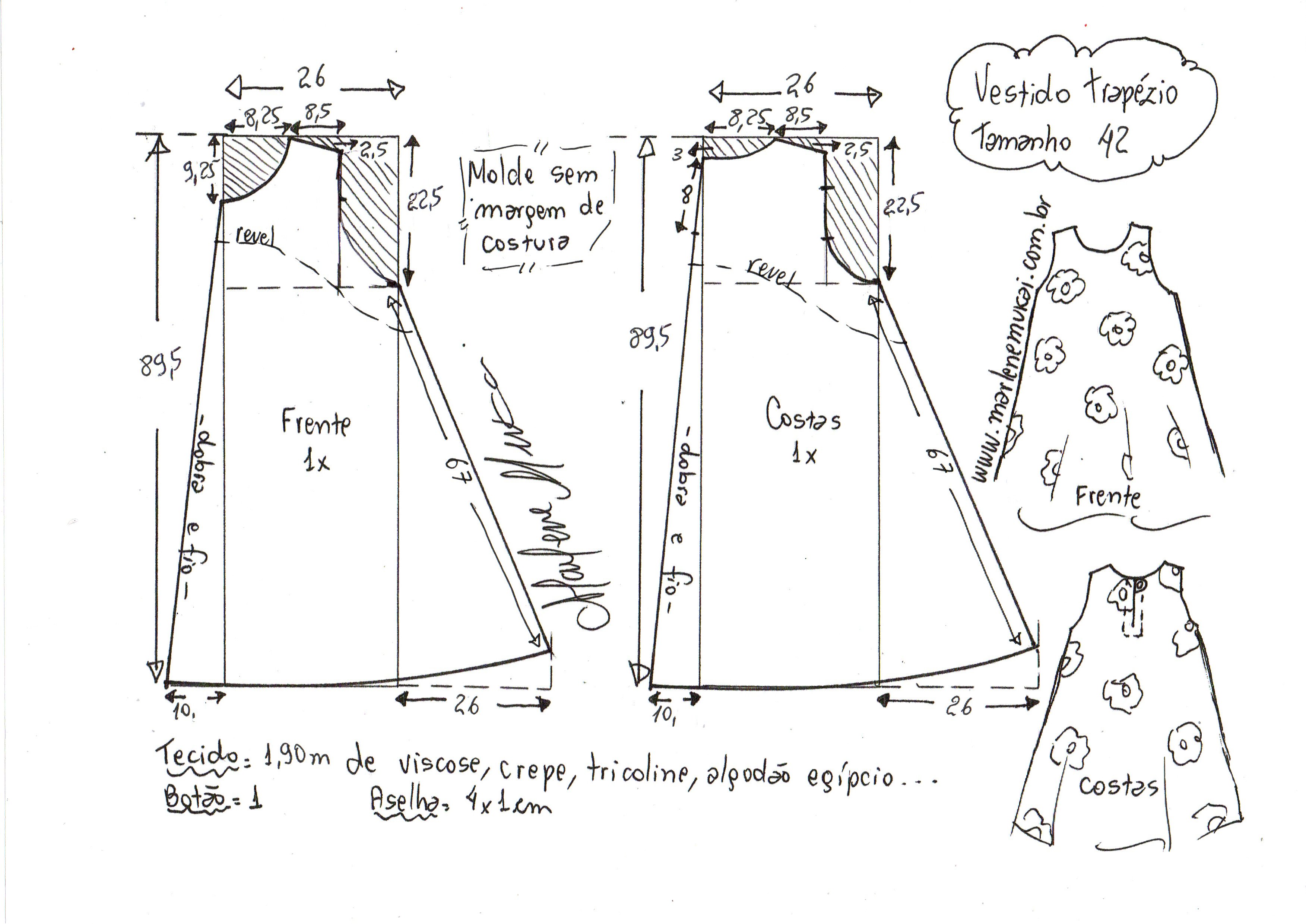 Vestido Trapezio 42