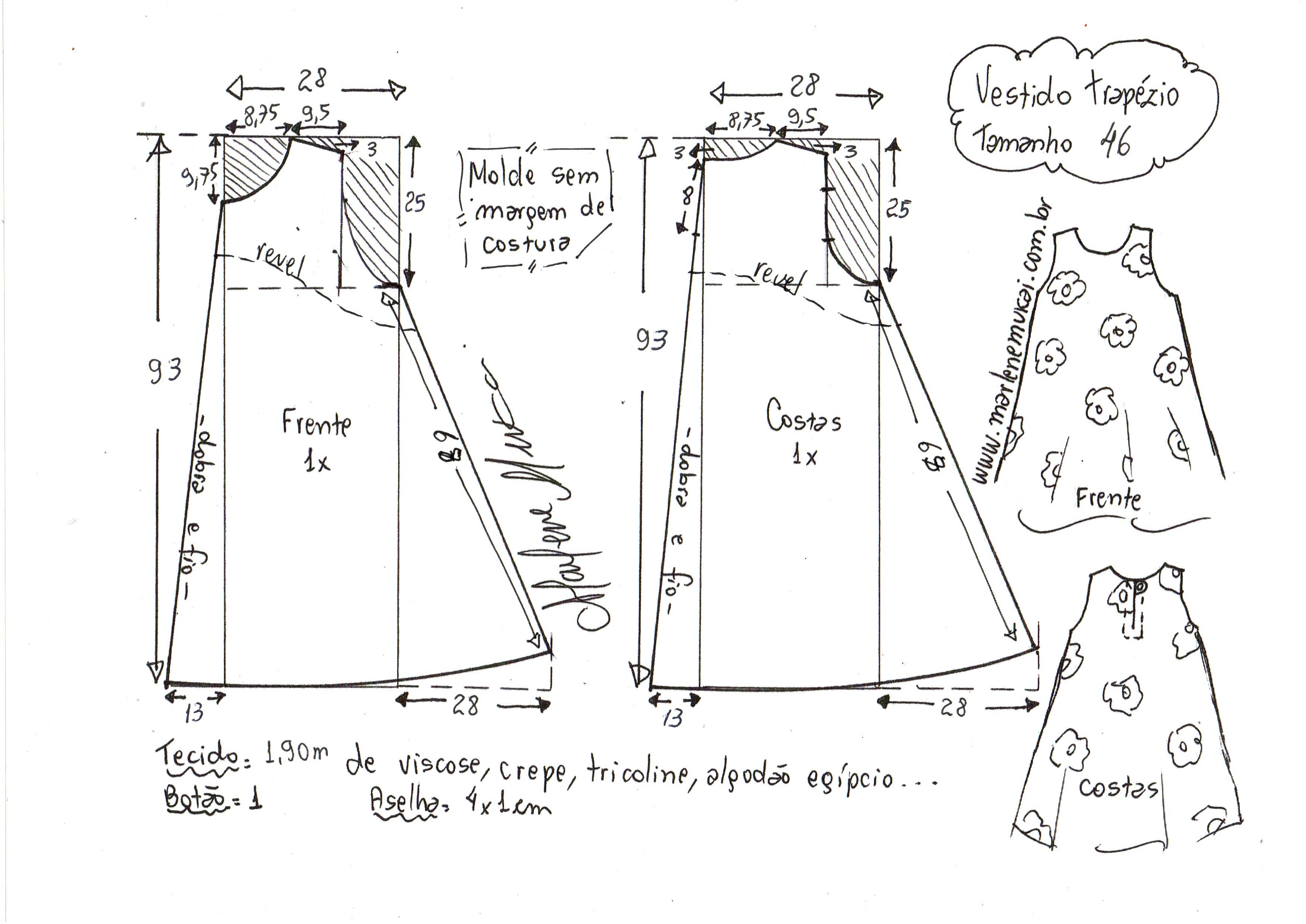 Vestido Trapezio 46