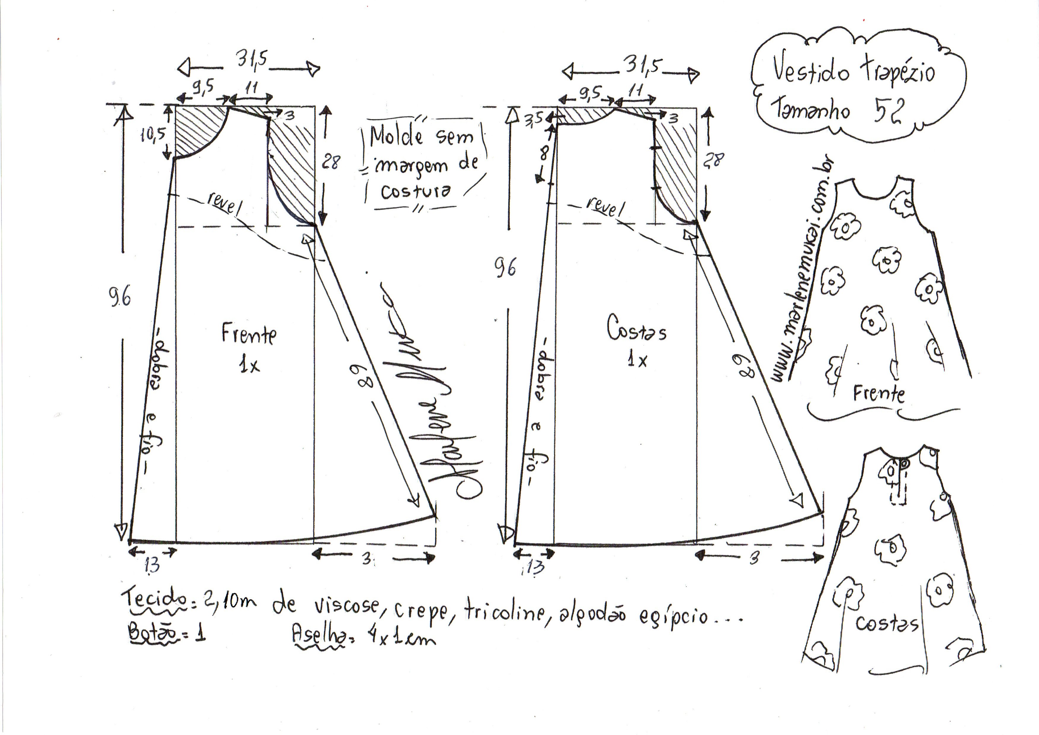 Vestido Trapezio 52