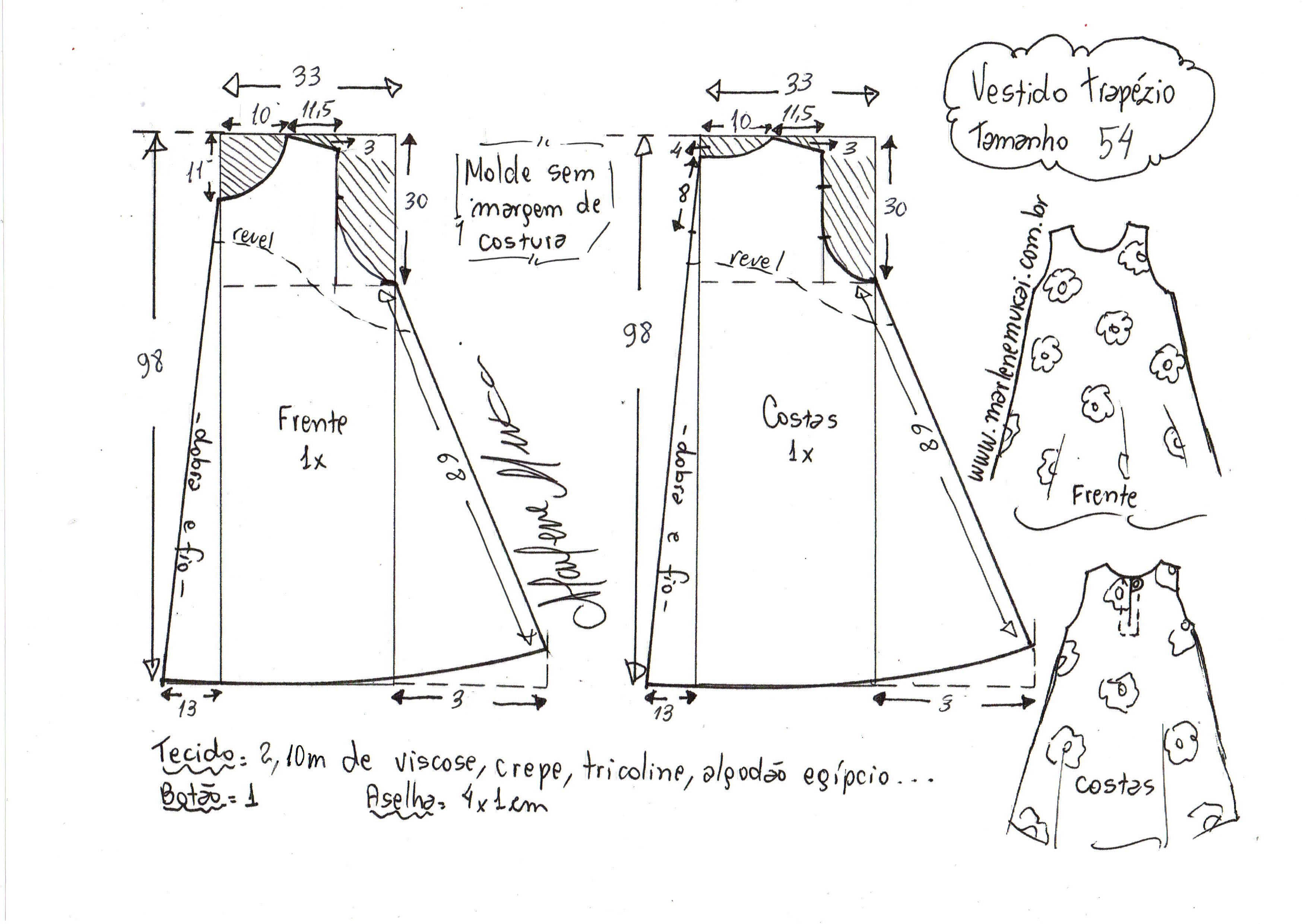 Vestido Trapezio 54