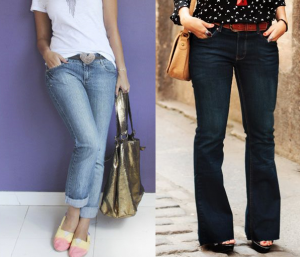 Calça jeans tradicional cós médio com esquema de modelagem do 36 ao 56.