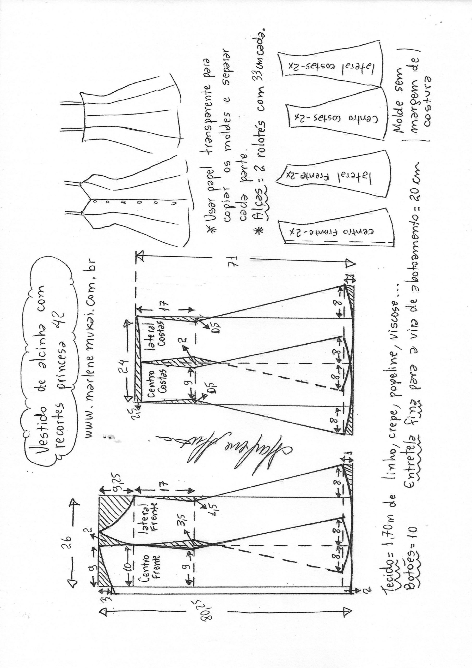 Vestido Evasê De Alcinha Chamise Diy Marlene Mukai Molde Infantil C05 