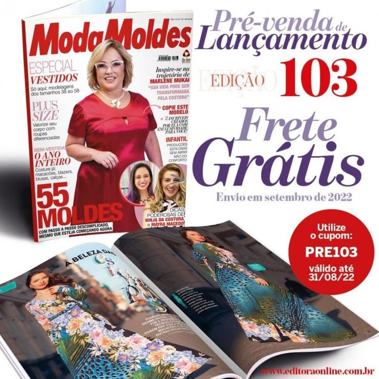 Capa da revista Moda Moldes - Marlene Mukai