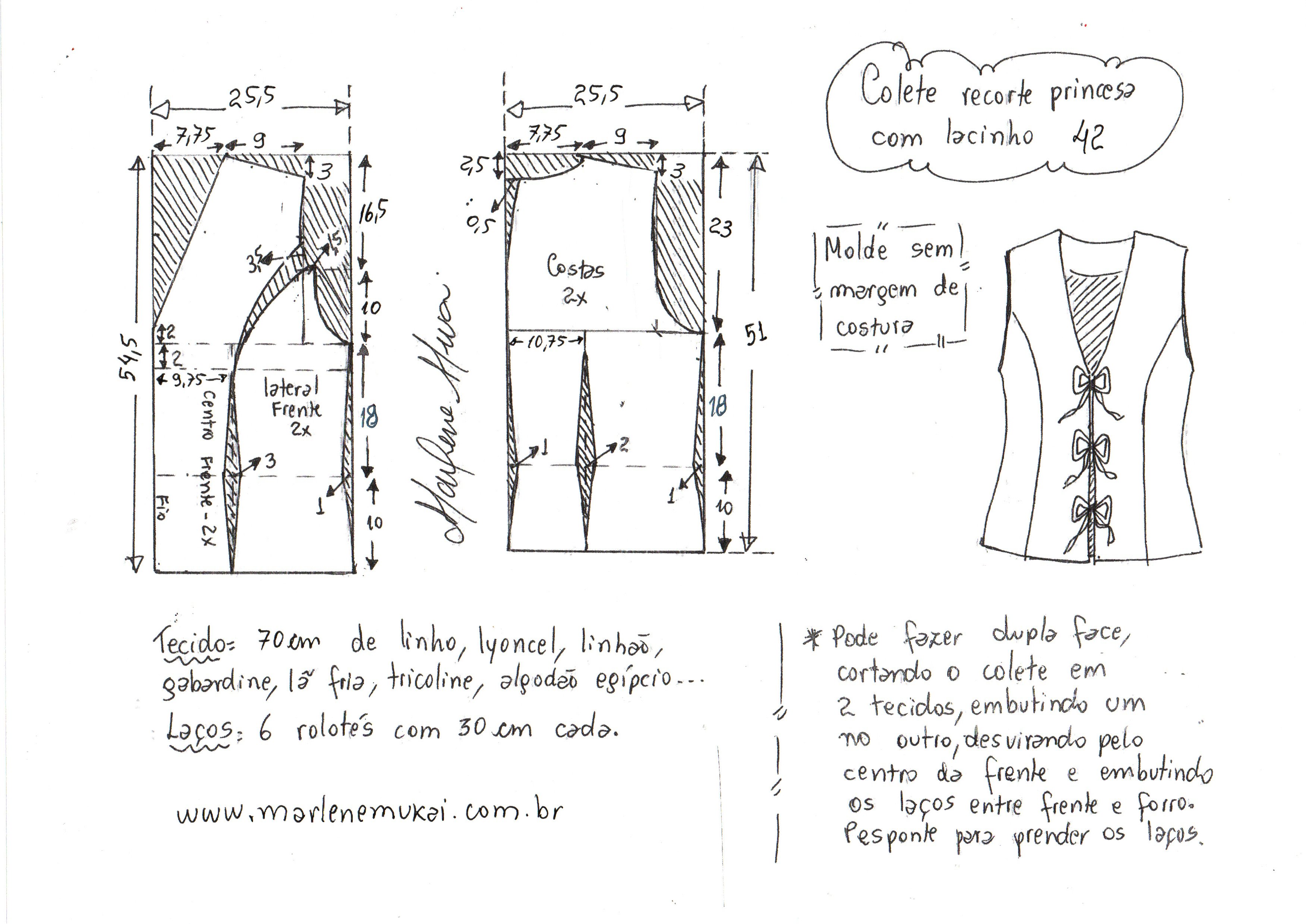Colete Recorte Princesa Lacos 42