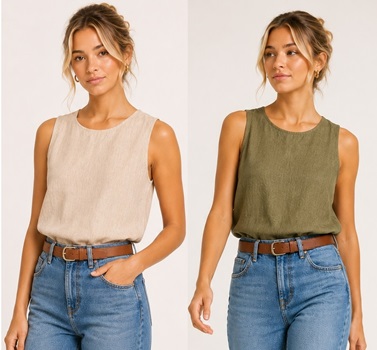 Blusa Regata básica sem pences